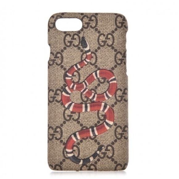 New Gucci Supreme Monogram Kingsnake iPhone 7 or 8 plus Case - Picture 1 of 11
